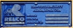 HZGX 201 builders plate: RELCO Hawkeye Facility, Albia, Iowa; model: RLMW 2000A; c/n RLA 1049; built: May 11, 2012 at Flynn, TX 